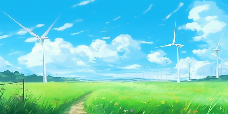 蓝天白云下小满麦子成长丰收背景,插画/手绘图,插画/手绘图库,插画/手绘图下载,插画/手绘